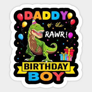 Daddy Dinosaur Funny Cute Birthday Boy Family Apparel Sticker